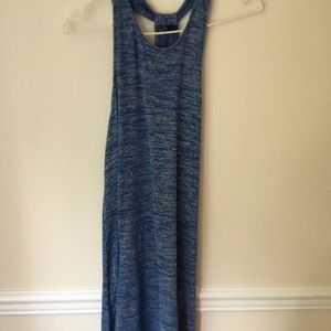 Blue and white striped sundress